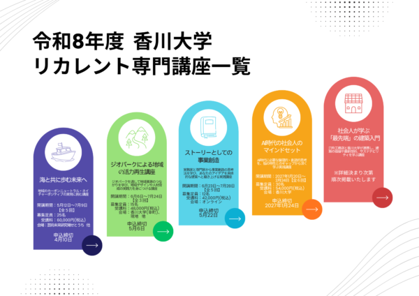 【令和8年度】リカレント専門講座のご案内